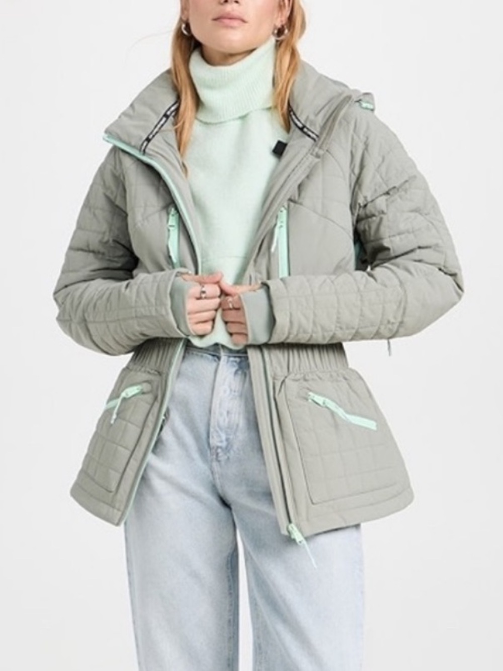 NWOT Free People Movement All Prepped Ski Jacket Sage